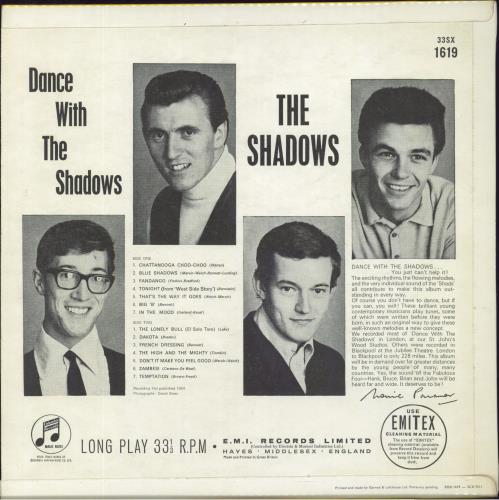 The Shadows Dance With The Shadows - 1st vinyl LP album (LP record) UK SHDLPDA803015