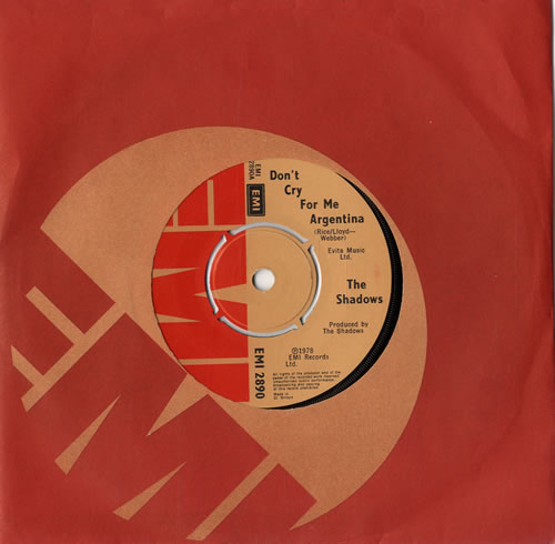 The Shadows Don't Cry For Me Argentina 7" vinyl single (7 inch record / 45) UK SHD07DO558713