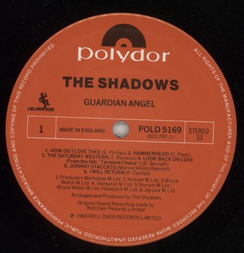 The Shadows Guardian Angel vinyl LP album (LP record) UK SHDLPGU232866