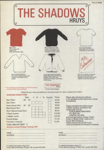 The Shadows Hits Right Up Your Street + merch insert vinyl LP album (LP record) UK SHDLPHI743952