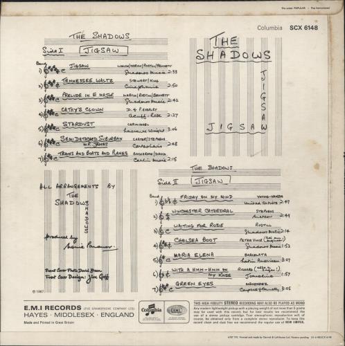 The Shadows Jigsaw - 1st vinyl LP album (LP record) UK SHDLPJI301170