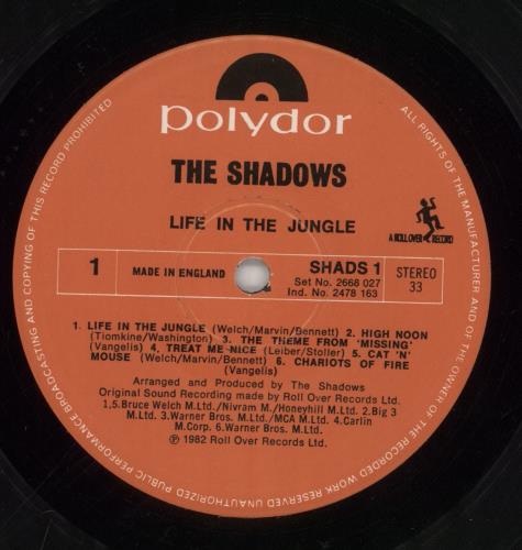The Shadows Life In The Jungle vinyl LP album (LP record) UK SHDLPLI238646