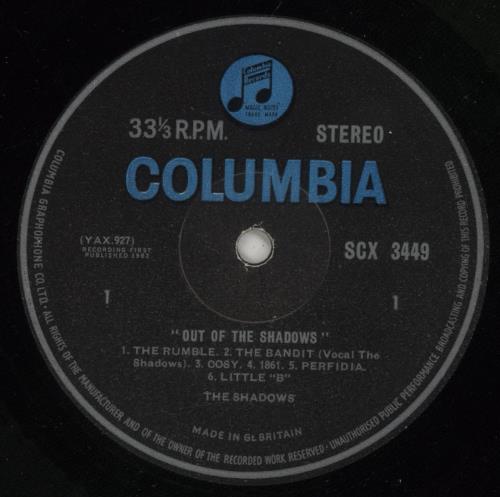 The Shadows Out Of The Shadows - 2nd vinyl LP album (LP record) UK SHDLPOU240574