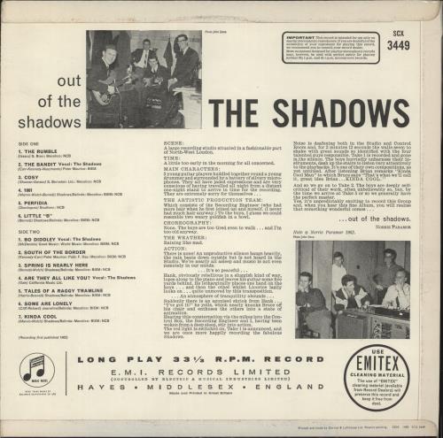 The Shadows Out Of The Shadows - 2nd vinyl LP album (LP record) UK SHDLPOU240574