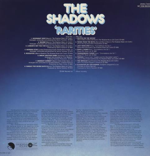 The Shadows Rarities vinyl LP album (LP record) Dutch SHDLPRA240537