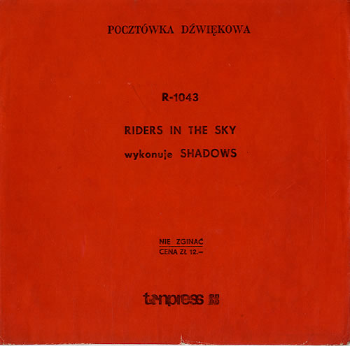 The Shadows Riders In The Sky 7" vinyl single (7 inch record / 45) Polish SHD07RI588910