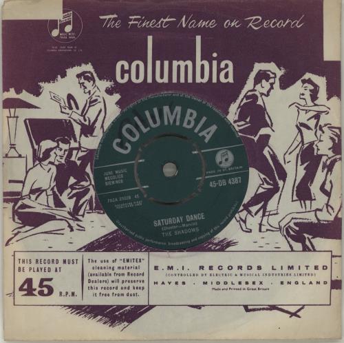 The Shadows Saturday Dance - VG 7" vinyl single (7 inch record / 45) UK SHD07SA684874