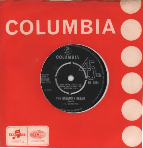The Shadows The Dreams I Dream 7" vinyl single (7 inch record / 45) UK SHD07TH269762