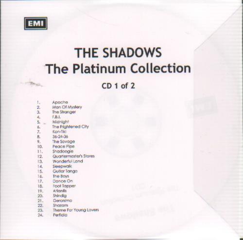 The Shadows The Platinum Collection CD-R acetate UK SHDCRTH648231