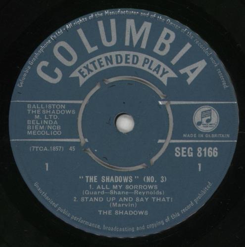 The Shadows The Shadows No. 3 - 1st 7" vinyl single (7 inch record / 45) UK SHD07TH874693