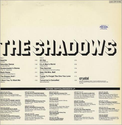 The Shadows The Shadows vinyl LP album (LP record) German SHDLPTH240546