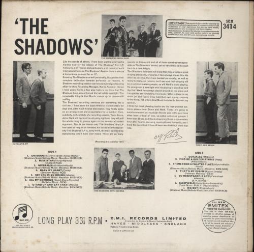 The Shadows The Shadows vinyl LP album (LP record) UK SHDLPTH240572
