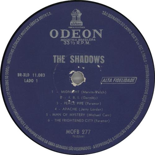 The Shadows The Shadows vinyl LP album (LP record) Brazilian SHDLPTH735715