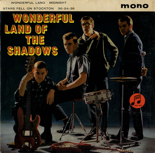 The Shadows Wonderful Land Of The Shadows - 2nd 7" vinyl single (7 inch record / 45) UK SHD07WO553976