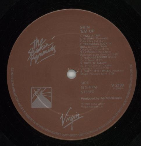 The Shakin' Pyramids Skin 'Em Up vinyl LP album (LP record) UK PYILPSK488149