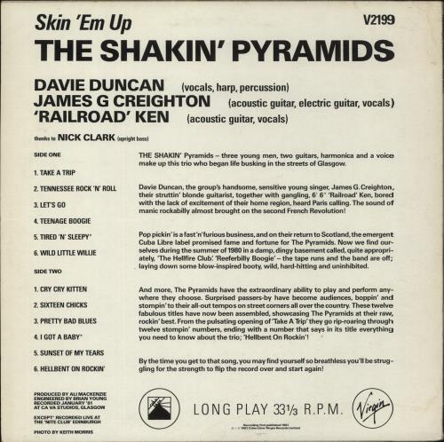 The Shakin' Pyramids Skin 'Em Up vinyl LP album (LP record) UK PYILPSK488149