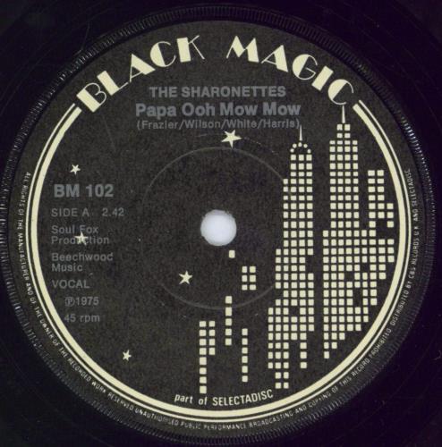 The Sharonettes Papa Ooh Mow Mow 7" vinyl single (7 inch record / 45) UK TS007PA308803