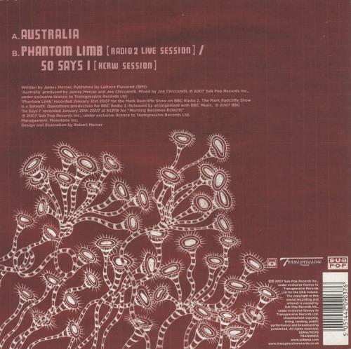 The Shins Australia 7" vinyl single (7 inch record / 45) UK TIH07AU396827