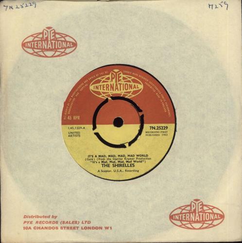 The Shirelles It's A Mad, Mad, Mad, Mad World 7" vinyl single (7 inch record / 45) UK SRL07IT706726