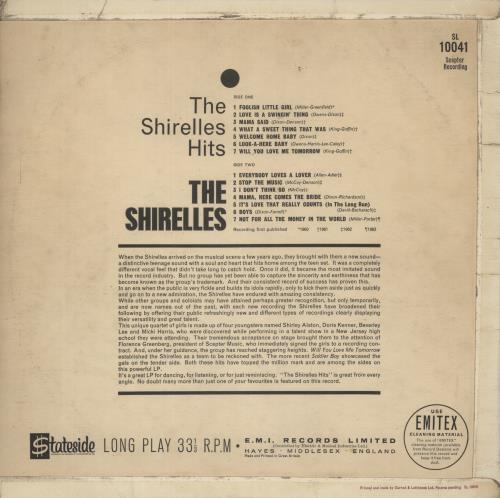 The Shirelles The Shirelles Hits - VG vinyl LP album (LP record) UK SRLLPTH875598