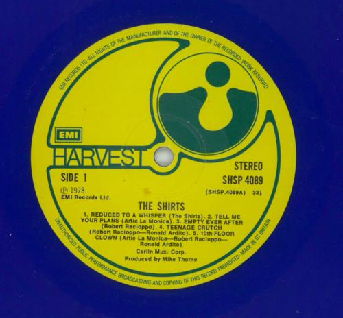 The Shirts The Shirts - Blue Vinyl vinyl LP album (LP record) UK TH6LPTH362659