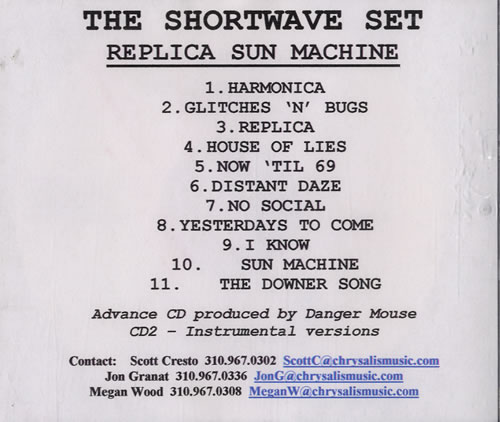 The Shortwave Set Replica Sun Machine CD-R acetate US AVFCRRE477714