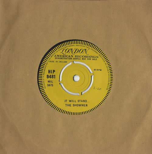 The Showmen It Will Stand 7" vinyl single (7 inch record / 45) UK 7SH07IT486739