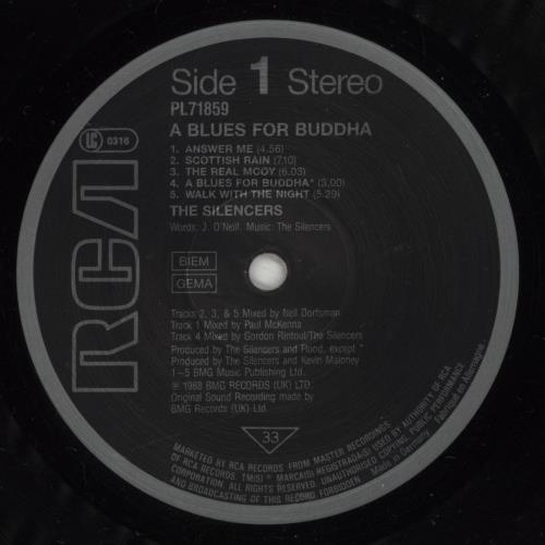 The Silencers A Blues For Buddha vinyl LP album (LP record) German SLCLPAB538727