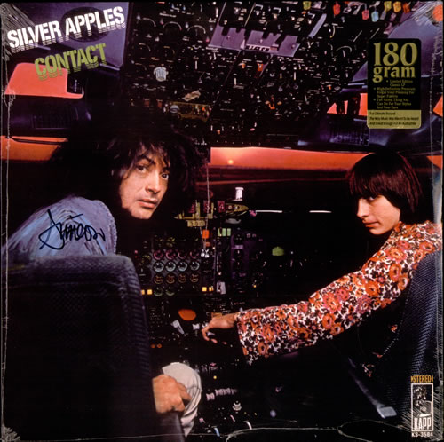 The Silver Apples Contact [autographed] vinyl LP album (LP record) US SBCLPCO506226