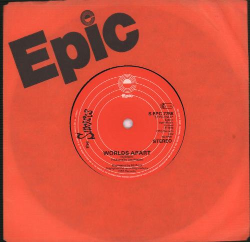 The Sinceros Worlds Apart 7" vinyl single (7 inch record / 45) UK 1SI07WO666628