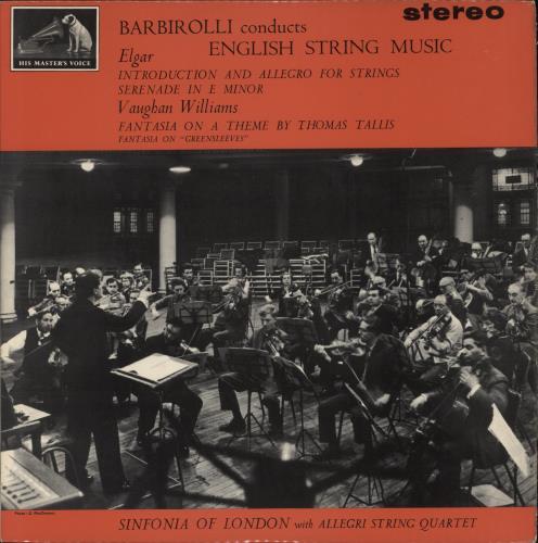 The Sinfonia Of London Barbirolli Conducts English String Music - 1st - EX vinyl LP album (LP record) UK V76LPBA880499