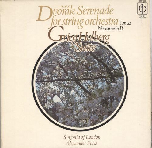 The Sinfonia Of London Dvor�k: Serenade For String Orchestra Op.22 / Nocturne in B / Grieg: Holberg Suite vinyl LP album (LP record) UK V76LPDV711415