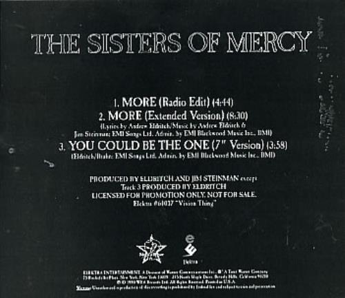 The Sisters Of Mercy More CD single (CD5 / 5") US SOMC5MO36324