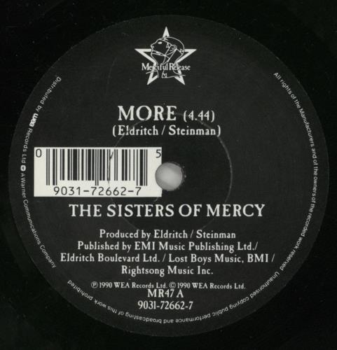 The Sisters Of Mercy More 7" vinyl single (7 inch record / 45) UK SOM07MO89216