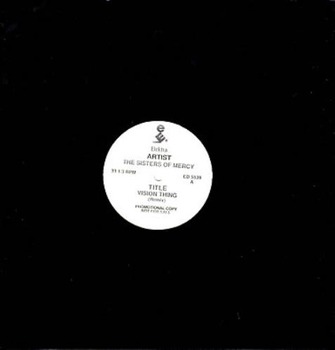 The Sisters Of Mercy Vision Thing 12" vinyl single (12 inch record / Maxi-single) US SOM12VI26176