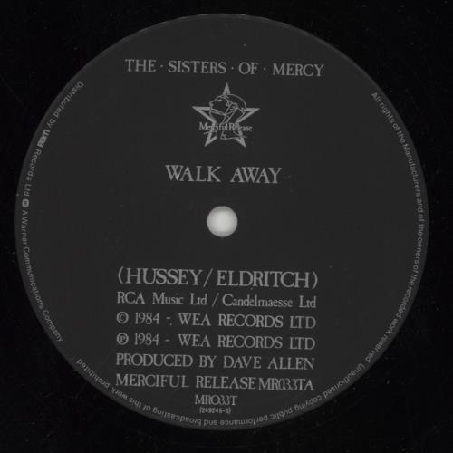 The Sisters Of Mercy Walk Away - P/S 12" vinyl single (12 inch record / Maxi-single) UK SOM12WA264510