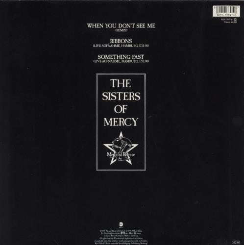 The Sisters Of Mercy When You Don't See Me + Patch 12" vinyl single (12 inch record / Maxi-single) German SOM12WH10698