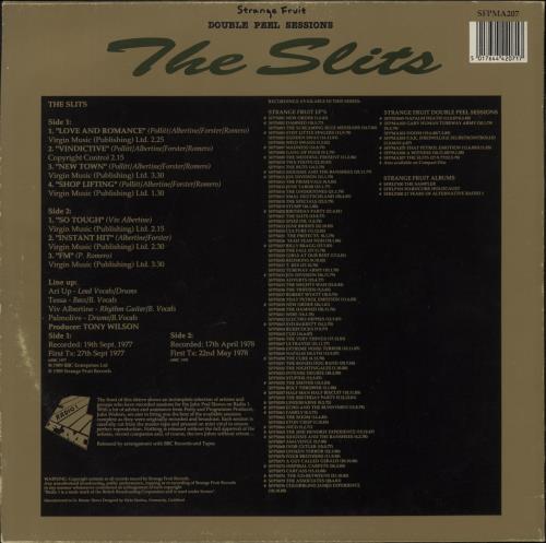 The Slits Double Peel Sessions vinyl LP album (LP record) UK SLILPDO440613