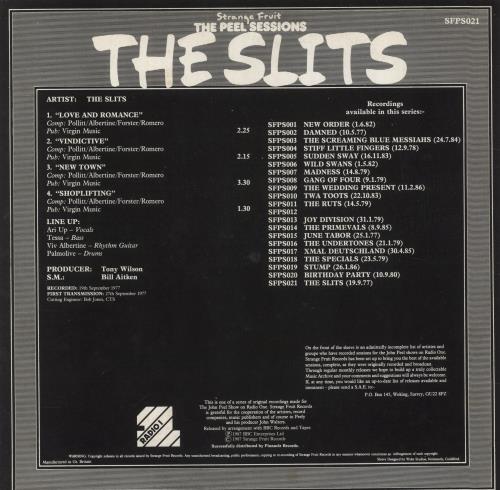 The Slits The Peel Sessions - EX 12" vinyl single (12 inch record / Maxi-single) UK SLI12TH779462