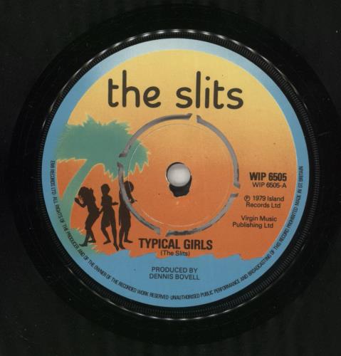 The Slits Typical Girls - P/S - Solid 7" vinyl single (7 inch record / 45) UK SLI07TY446658