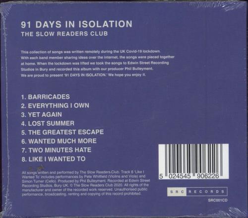 The Slow Readers Club 91 Days In Isolation - Sealed CD album (CDLP) UK 4J4CDDA787523