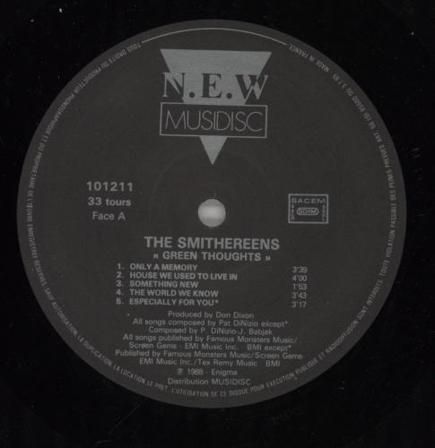 The Smithereens Green Thoughts vinyl LP album (LP record) French SMRLPGR876867