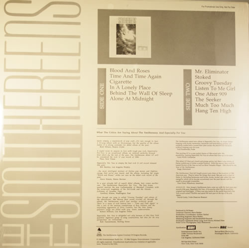 The Smithereens Live At The Roxy vinyl LP album (LP record) US SMRLPLI558855