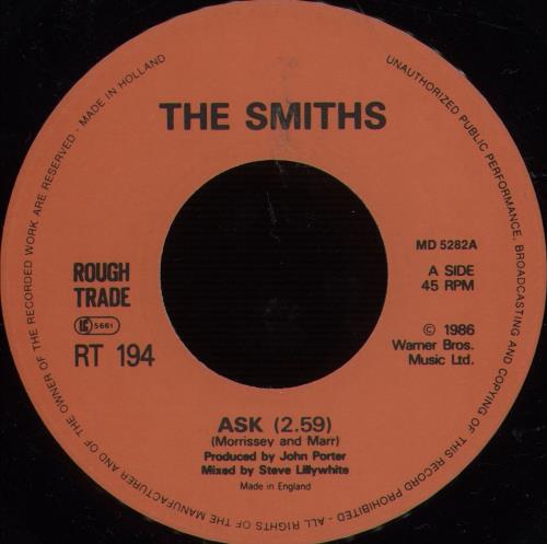 The Smiths Ask - Dark Tint p/s 7" vinyl single (7 inch record / 45) Dutch SMI07AS670073