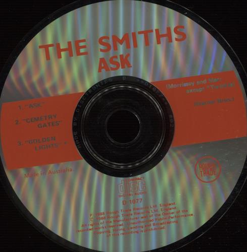 The Smiths Ask CD single (CD5 / 5") Australian SMIC5AS108878