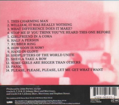 The Smiths Best... I CD album (CDLP) German SMICDBE646868