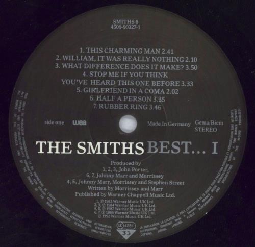 The Smiths Best...I vinyl LP album (LP record) UK SMILPBE254752