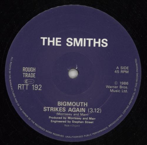 The Smiths Bigmouth Strikes Again - EX 12" vinyl single (12 inch record / Maxi-single) UK SMI12BI728858