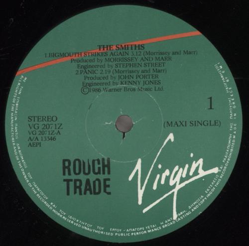 The Smiths Bigmouth Strikes Again - Shrink 12" vinyl single (12 inch record / Maxi-single) Greek SMI12BI857425