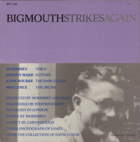 The Smiths Bigmouth Strikes Again - VG 12" vinyl single (12 inch record / Maxi-single) UK SMI12BI881205